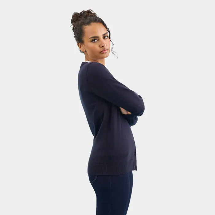 Damen-Strickjacke mit V-Ausschnitt Golden