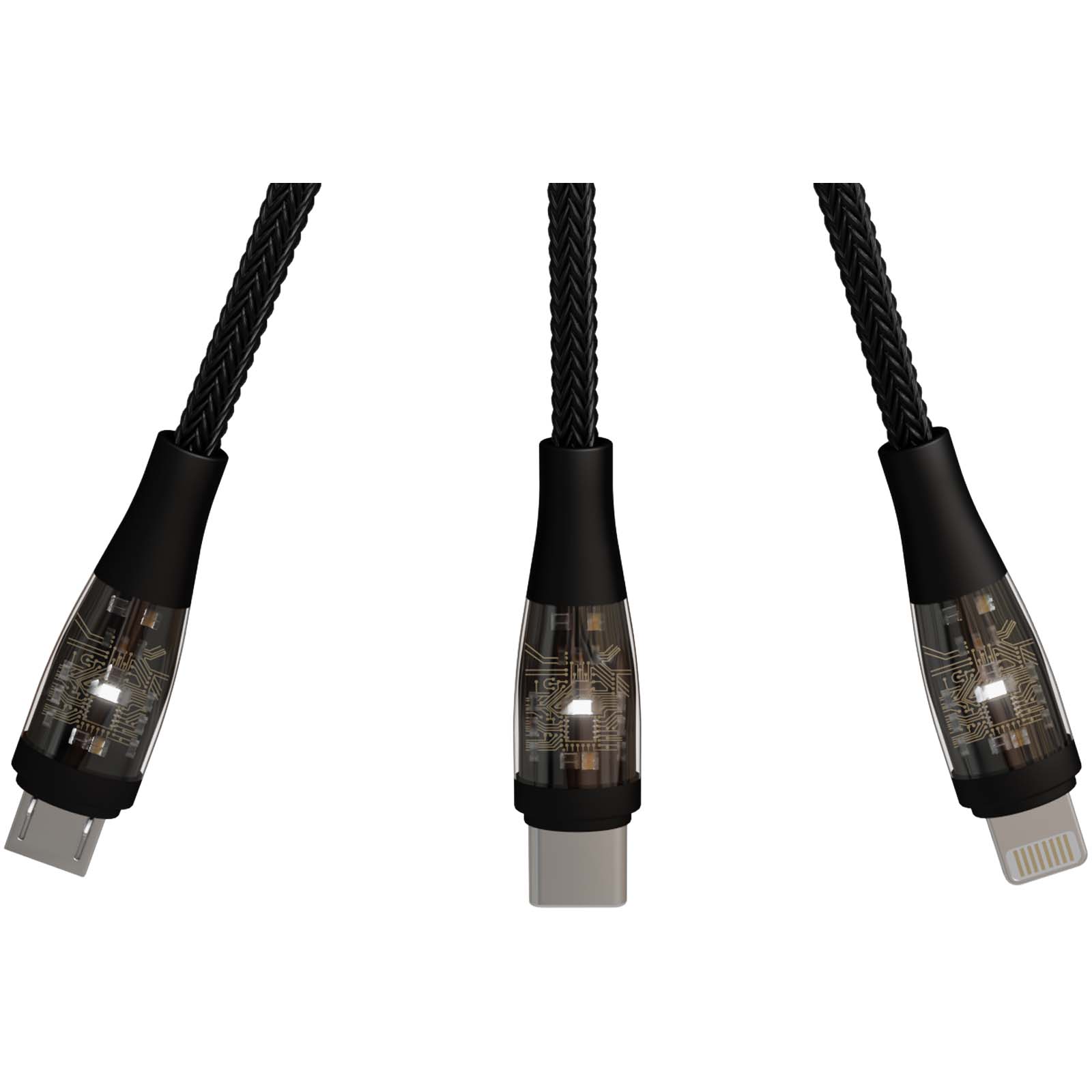 SCX.design C50 100 W/5 A 5-in-1 Schnellladekabel mit Digitalanzeige schwarz