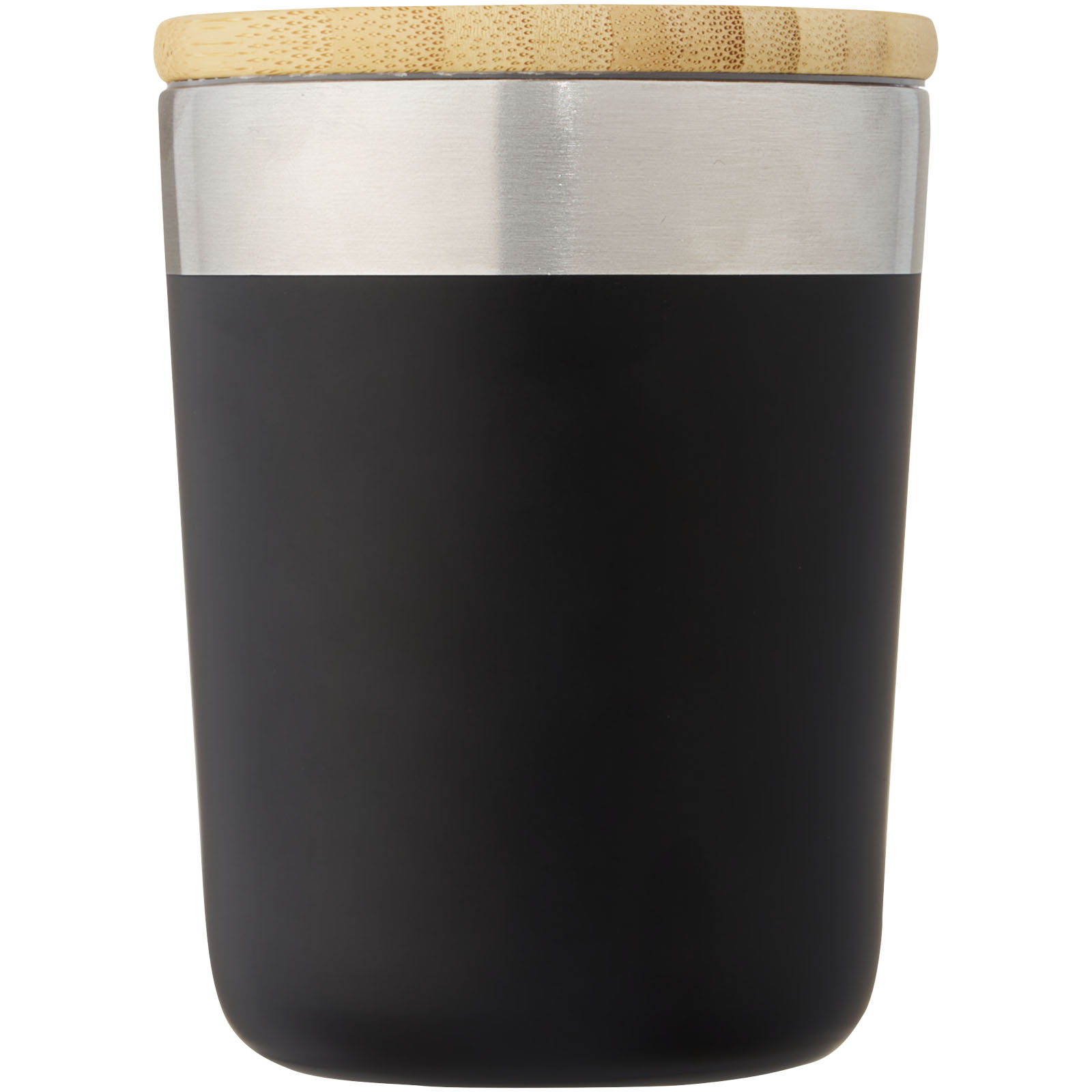 Lagan 330 ml Kupfer-Vakuum Isolierbecher mit Bambusdeckel schwarz