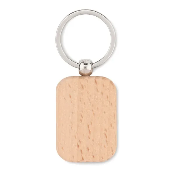 Schlüsselring Holz, eckig