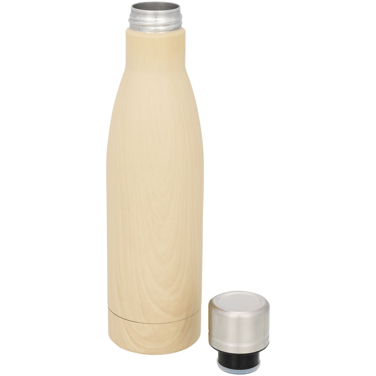 Vasa Kupfer-Vakuum Isolierflasche in Holzoptik, 500 ml braun