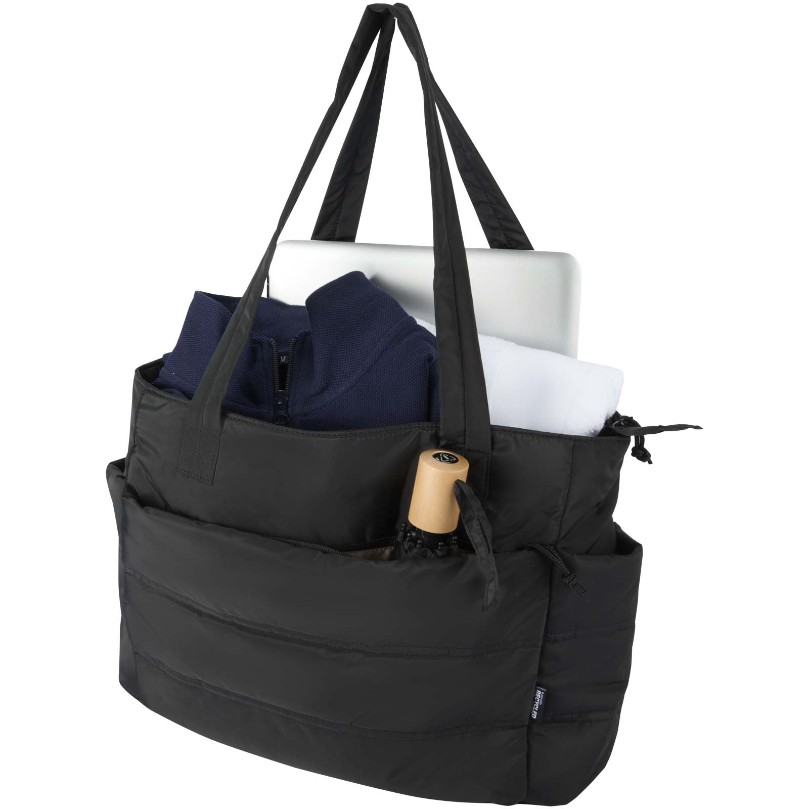 Puffer 15,6" GRS recycelte Laptoptragetasche 18L schwarz