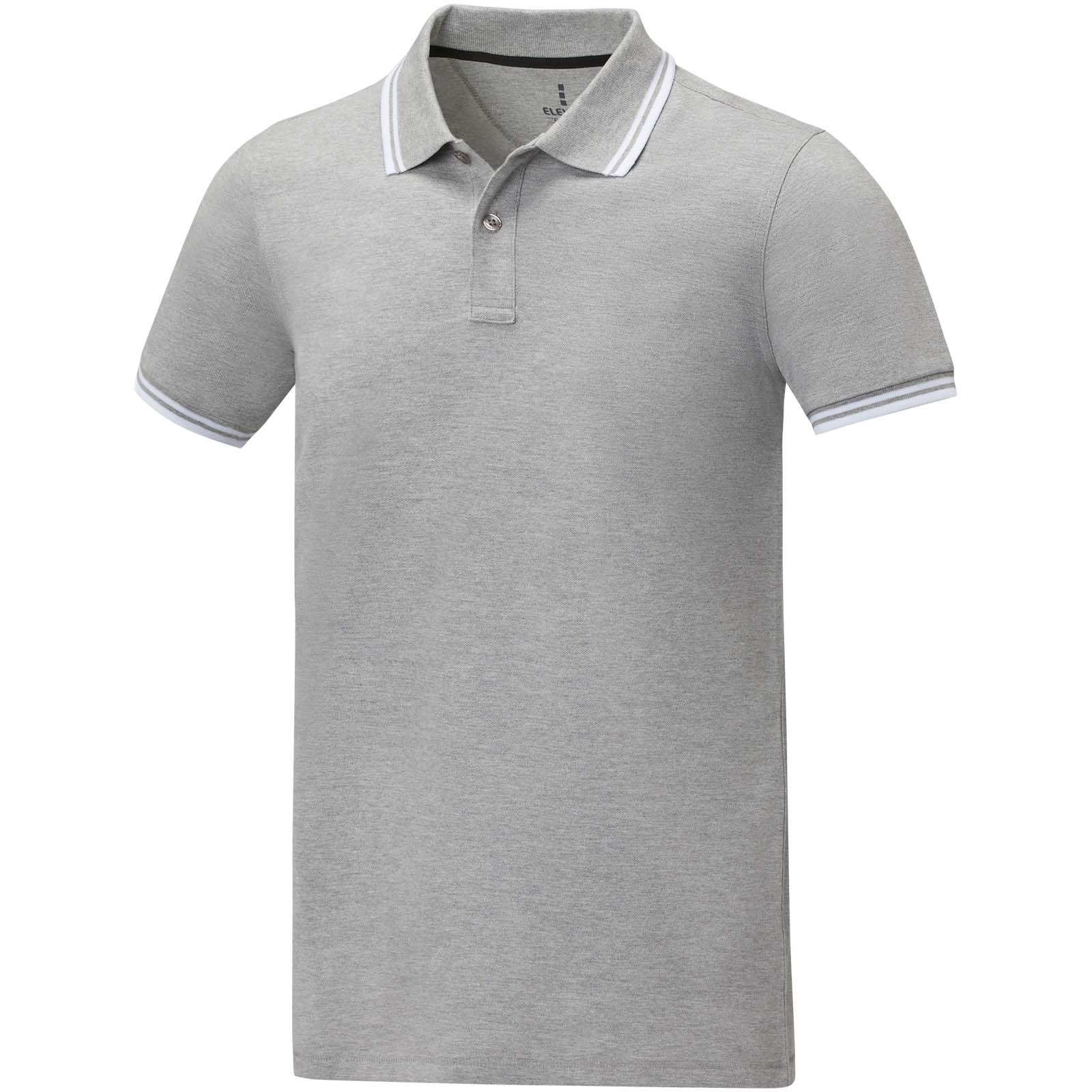 Amarago 200 g/m² Polo mit abgesetztem Rand für Herren heather grau