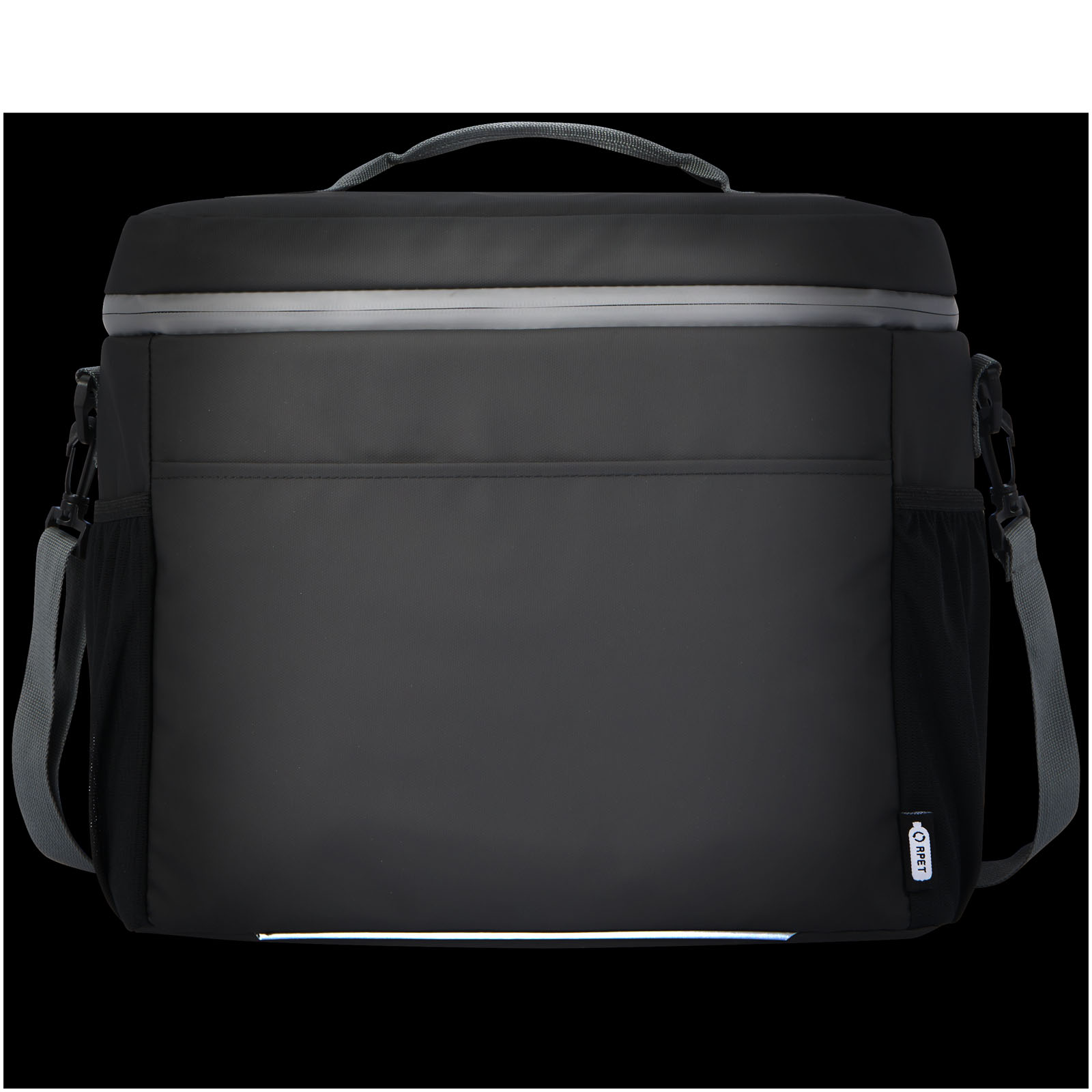 Aqua wasserabweisende Kühltasche für 20 Dosen aus GRS Recyclingmaterial 22 L schwarz