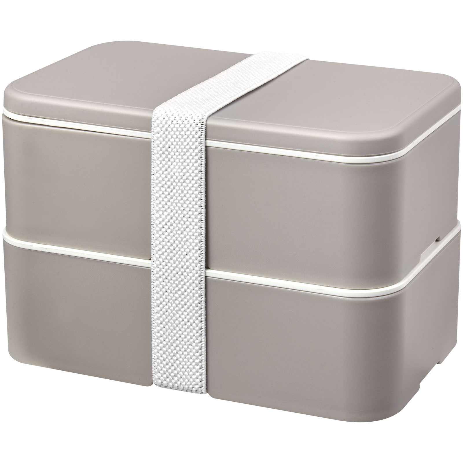 MIYO Renew 700+700 ml Doppel-Lunchbox kieselgrau, kieselgrau, weiss