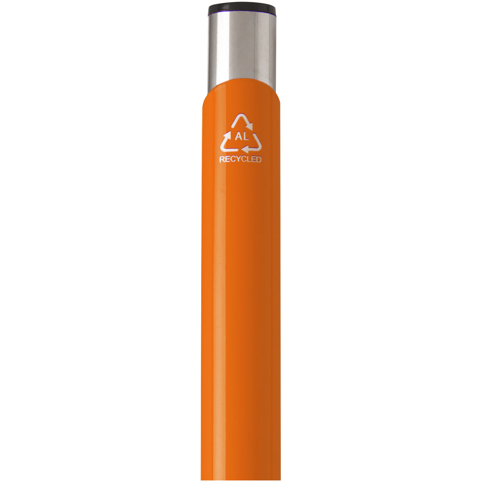 Moneta Kugelschreiber aus recyceltem Aluminium (schwarze Mine) orange
