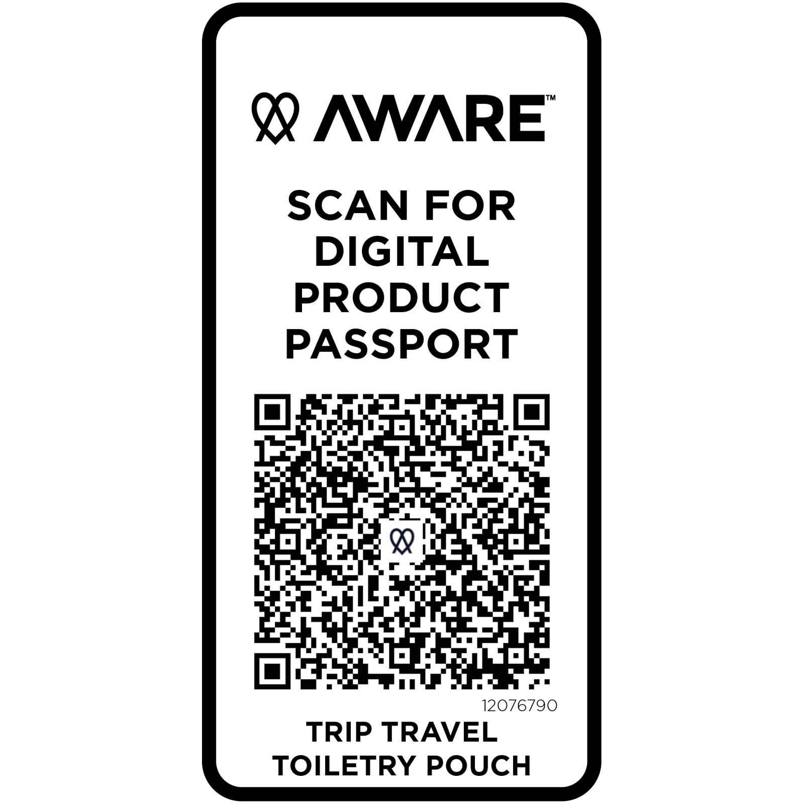 Trip Aware™ Recycelter Reisekulturbeutel 2 L schwarz