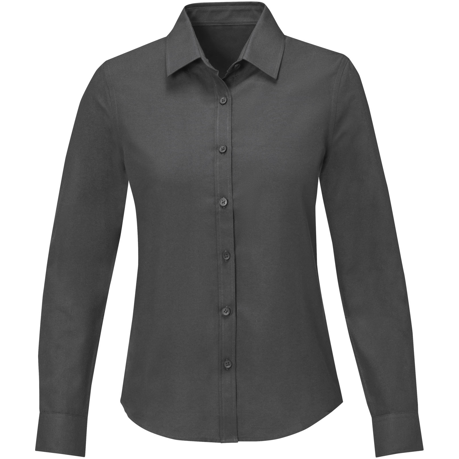 Pollux 130 g/m² Damenbluse mit langen Ärmeln storm grey