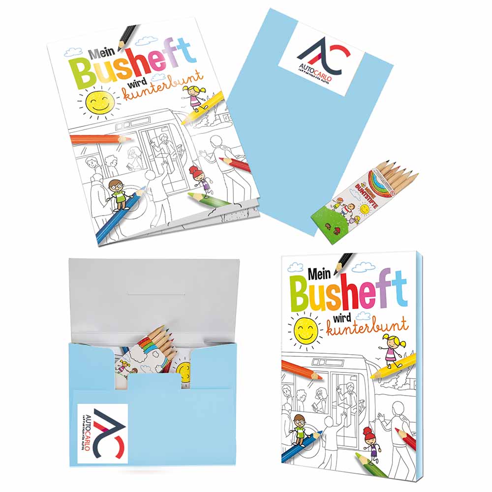 Malbuch / Mal-Set A6 - Bus