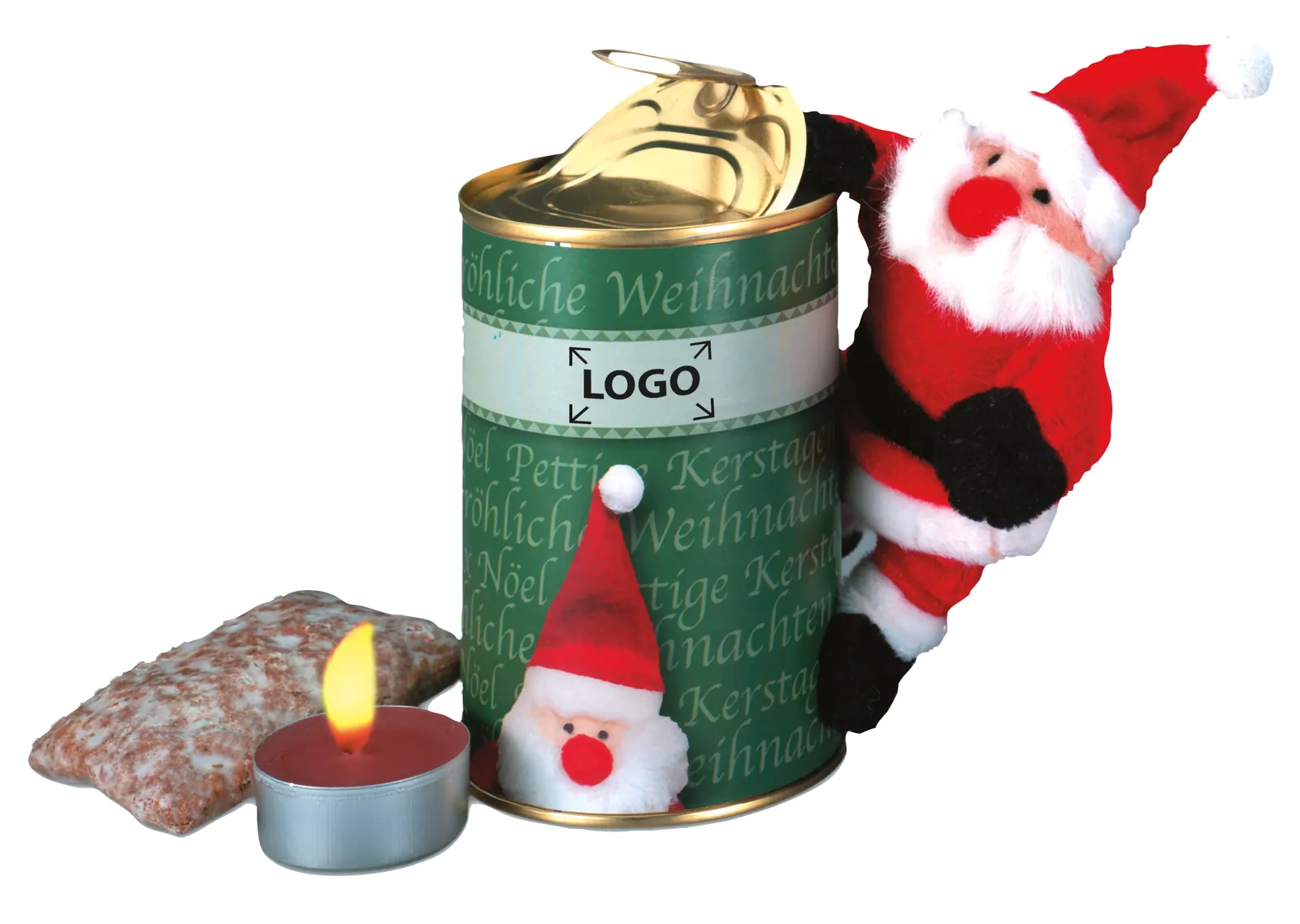 Magnetischer Weihnachtsmann in der Dose