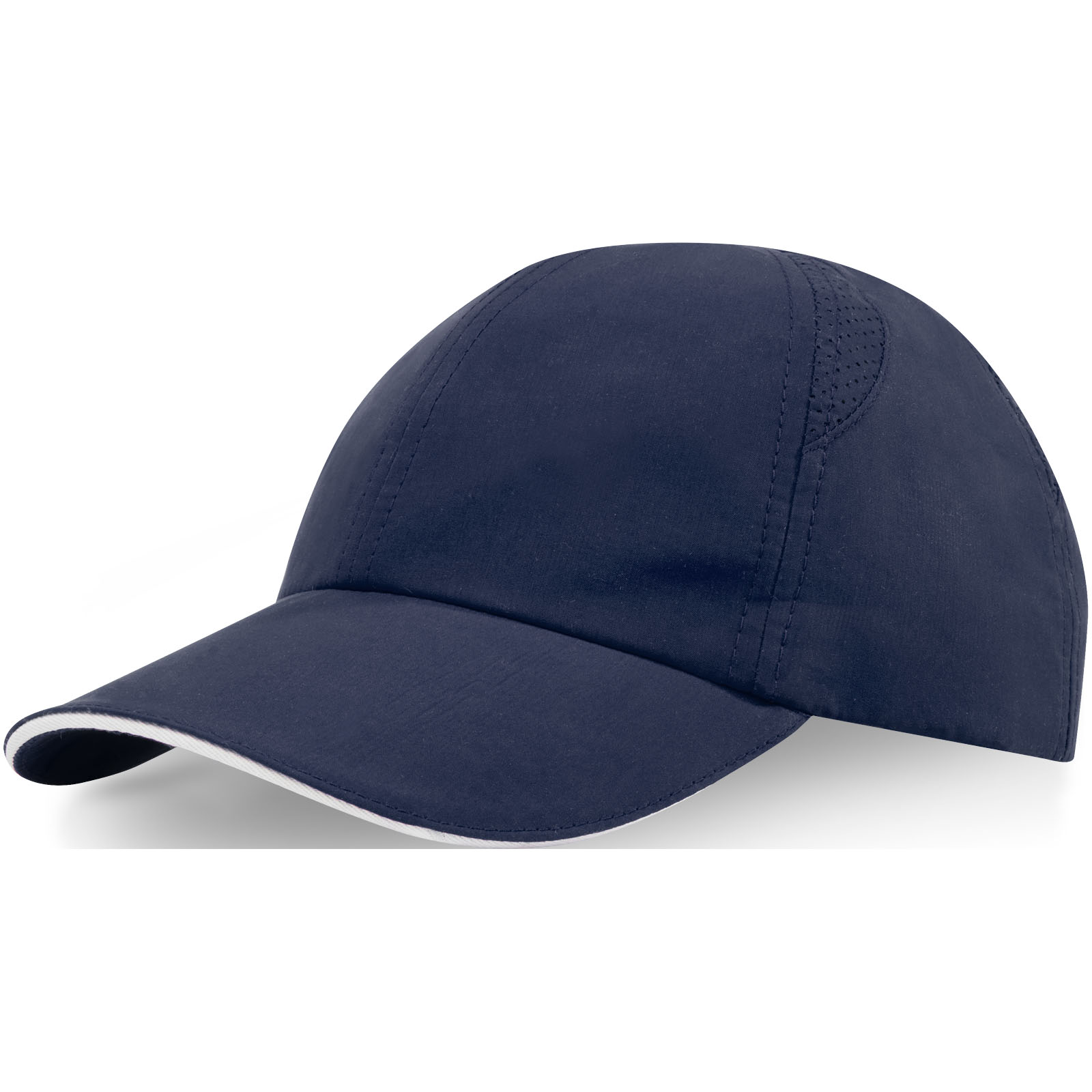Morion 110 g/m² GRS recycelte Cool Fit Kappe mit sechs Segmenten navy