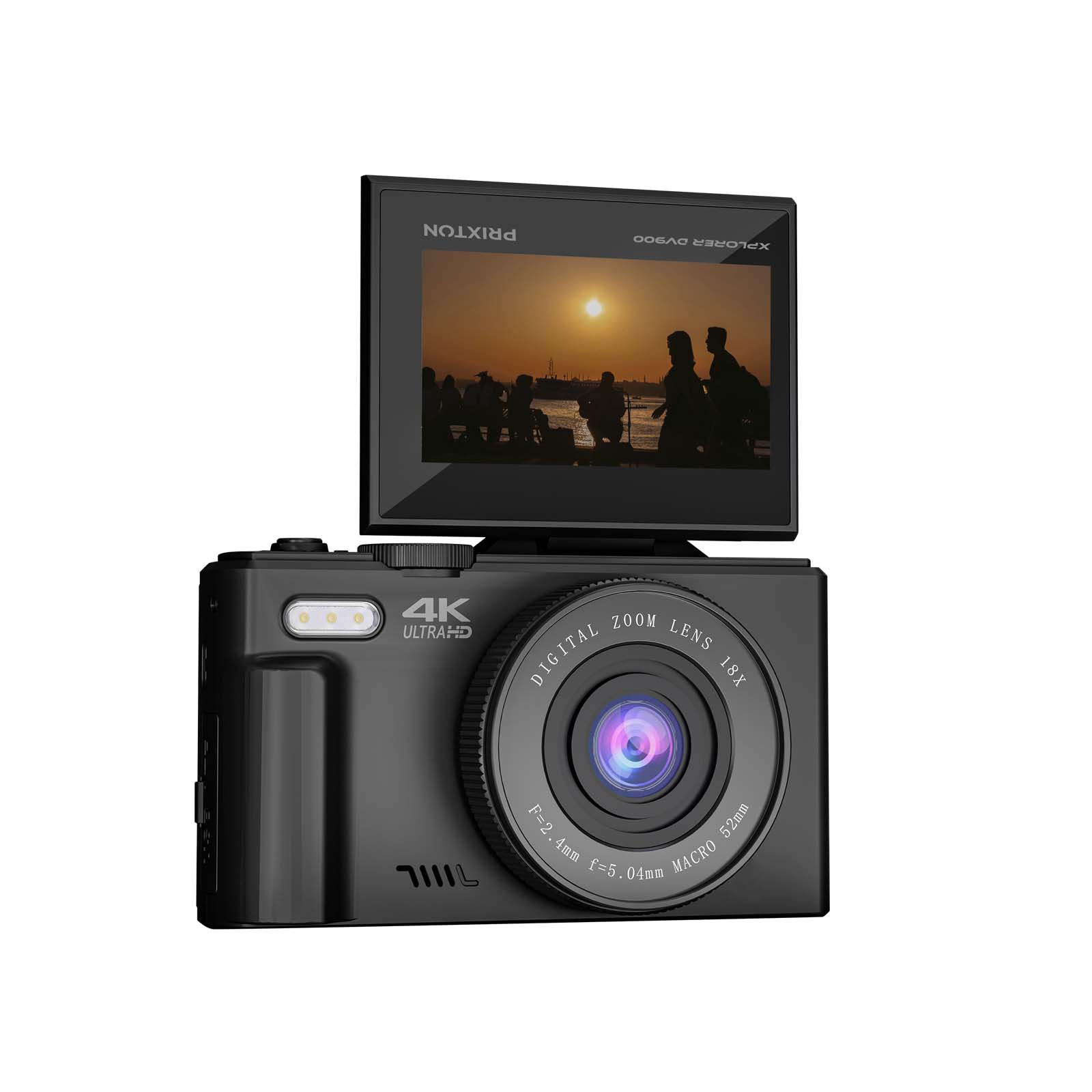 Prixton DV900 XPLORER 4K Digitalkamera schwarz