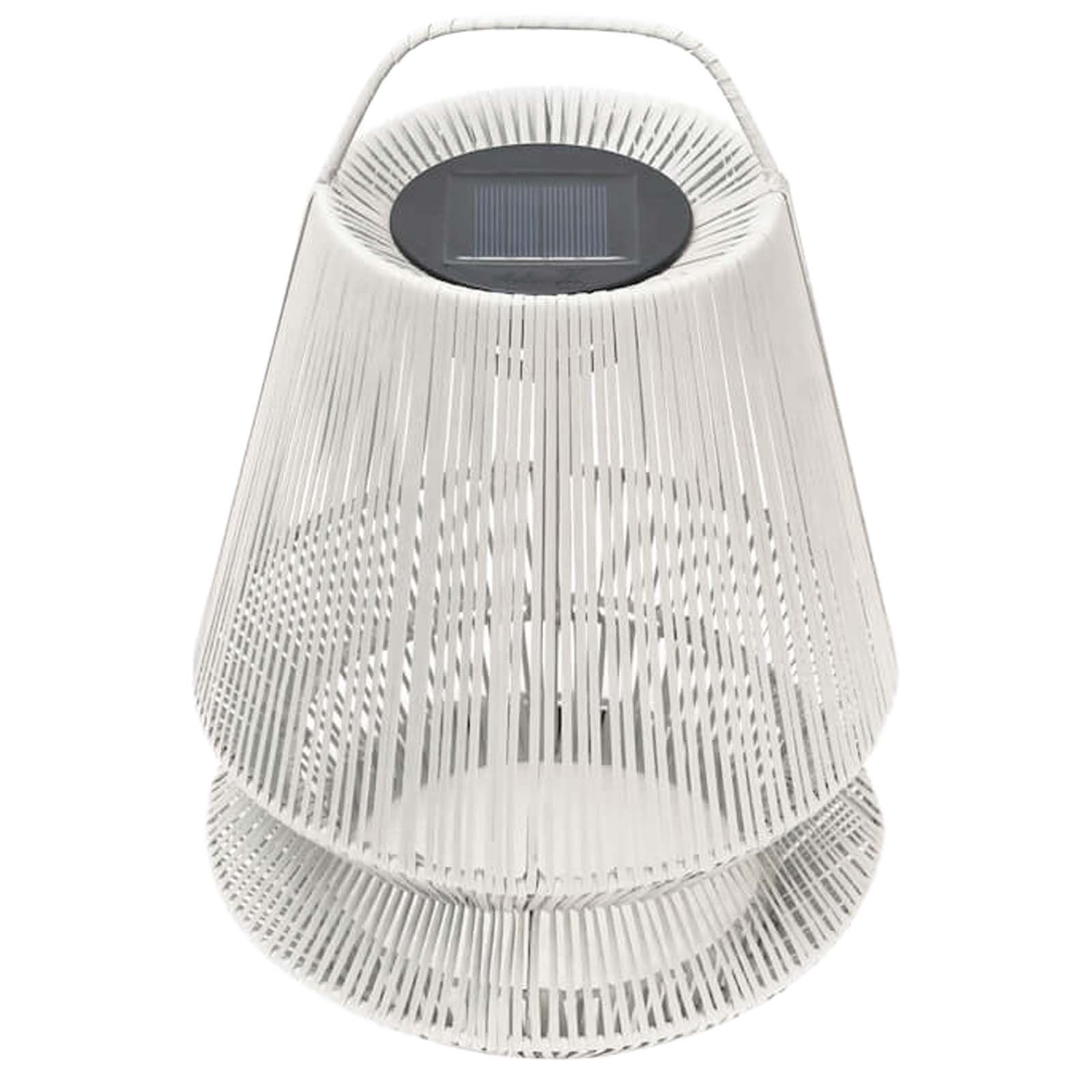 Originalhome Lampion tragbare Laterne aus recyceltem Material hellgrau