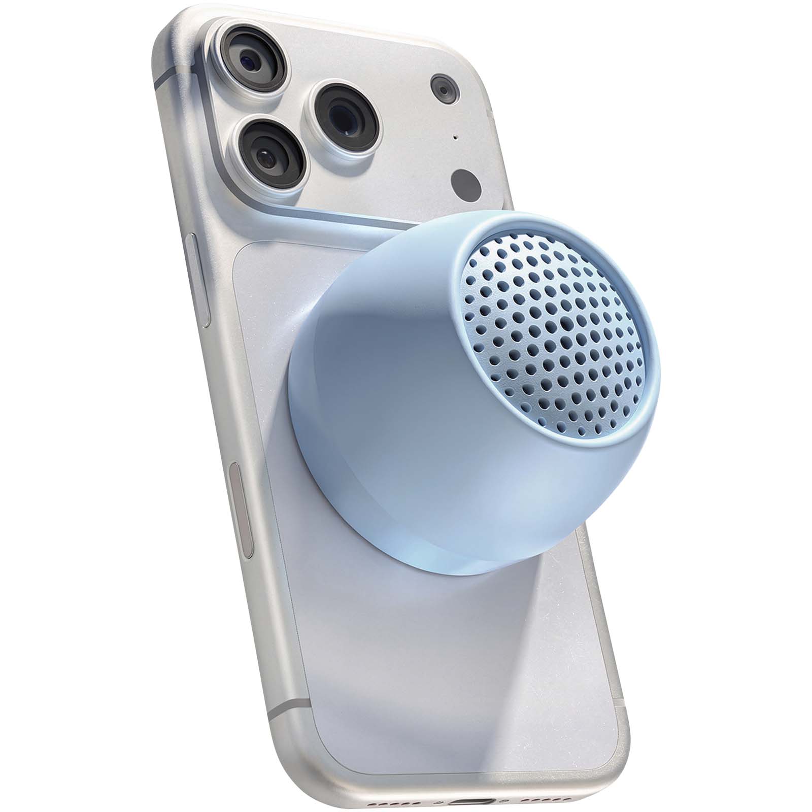 Boompods Zero Snap 5W magnetischer, wasserdichter, kabelloser Lautsprecher eisblau