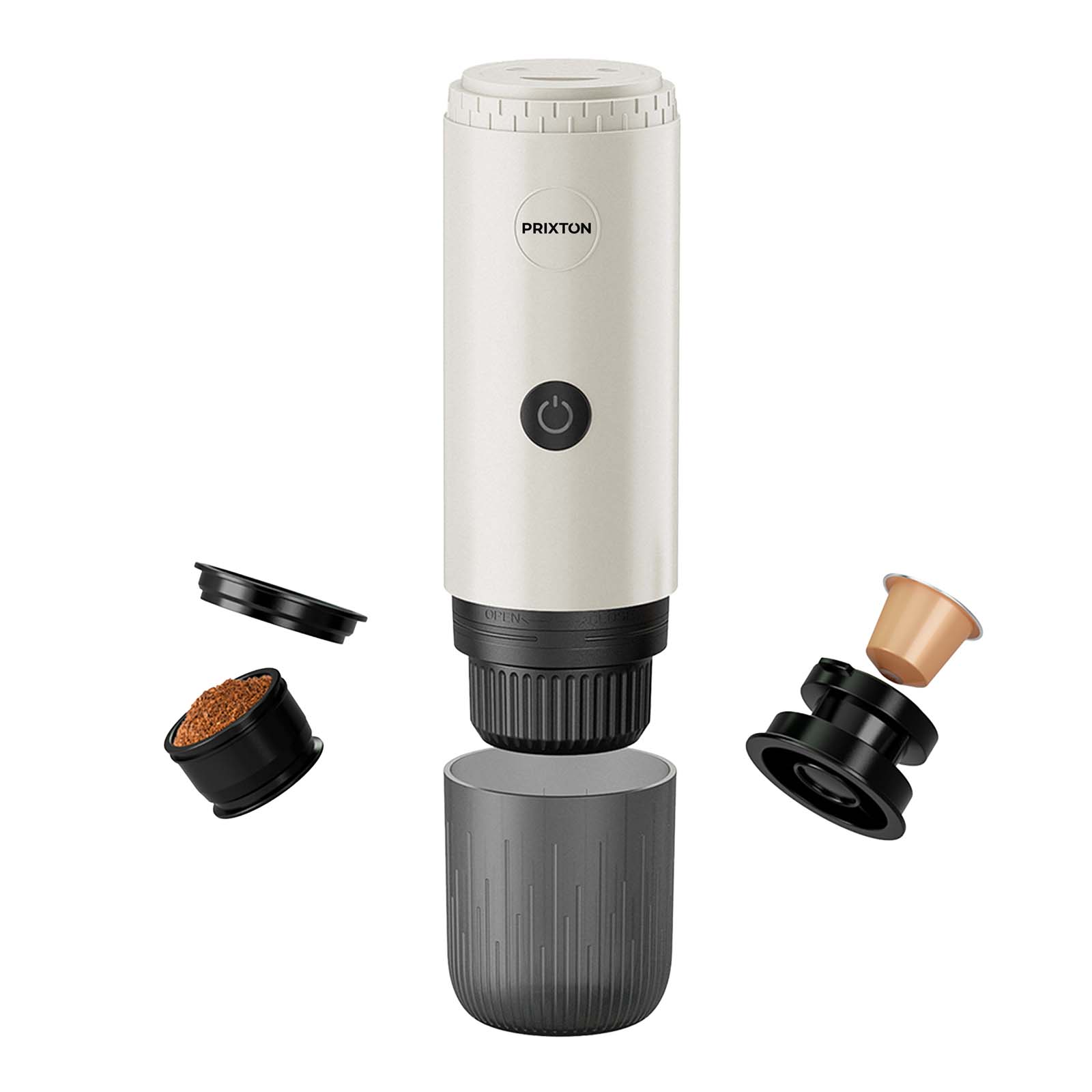 Prixton Roma Tragbare Kaffeemaschine creme