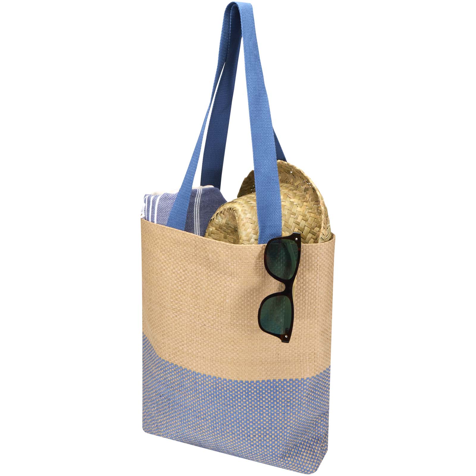 Rhythm Strohpapier Tragetasche, 10 l Ozeanblau