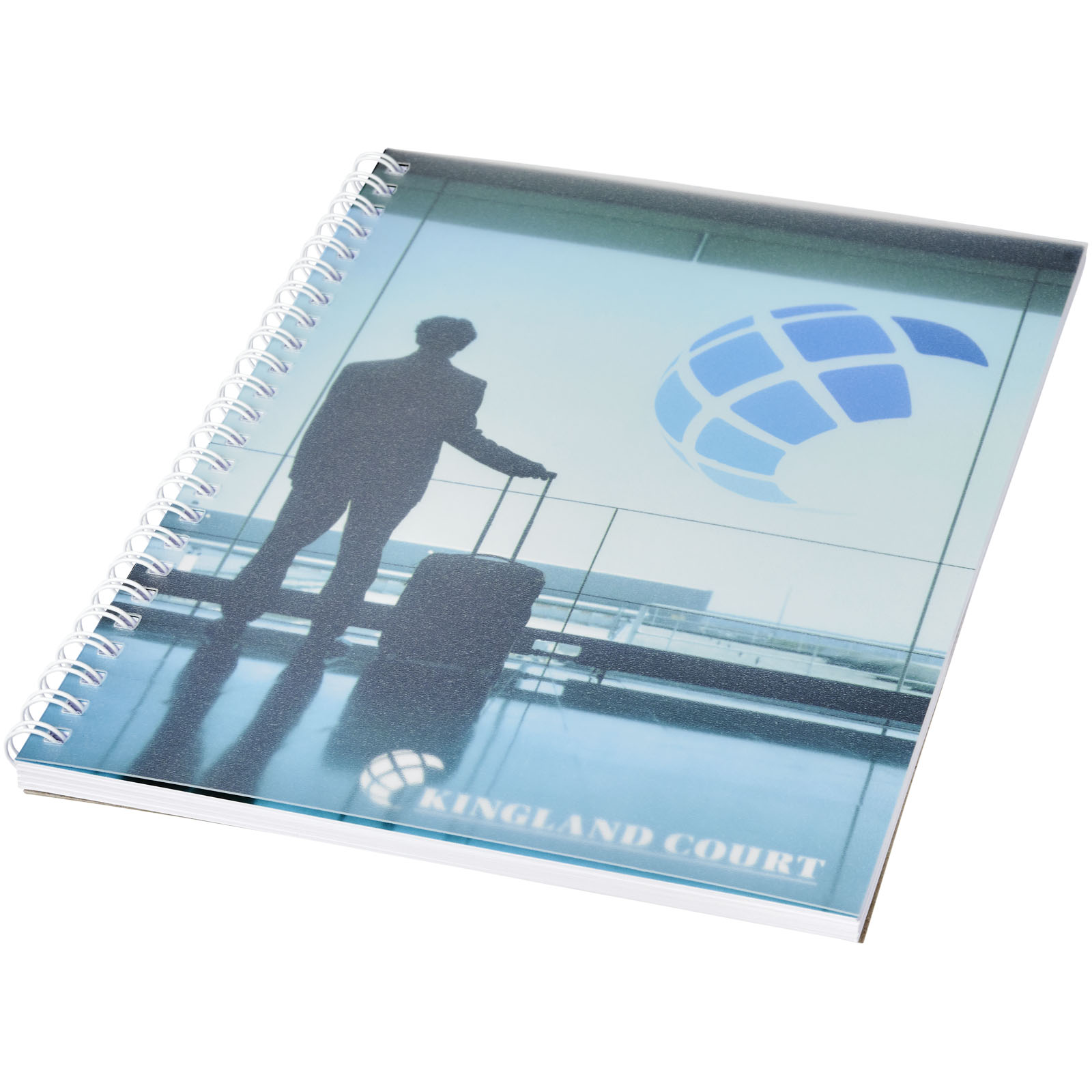 Desk-Mate® A5 Notizbuch mit Kunststoff Cover und Spiralbindung weiss