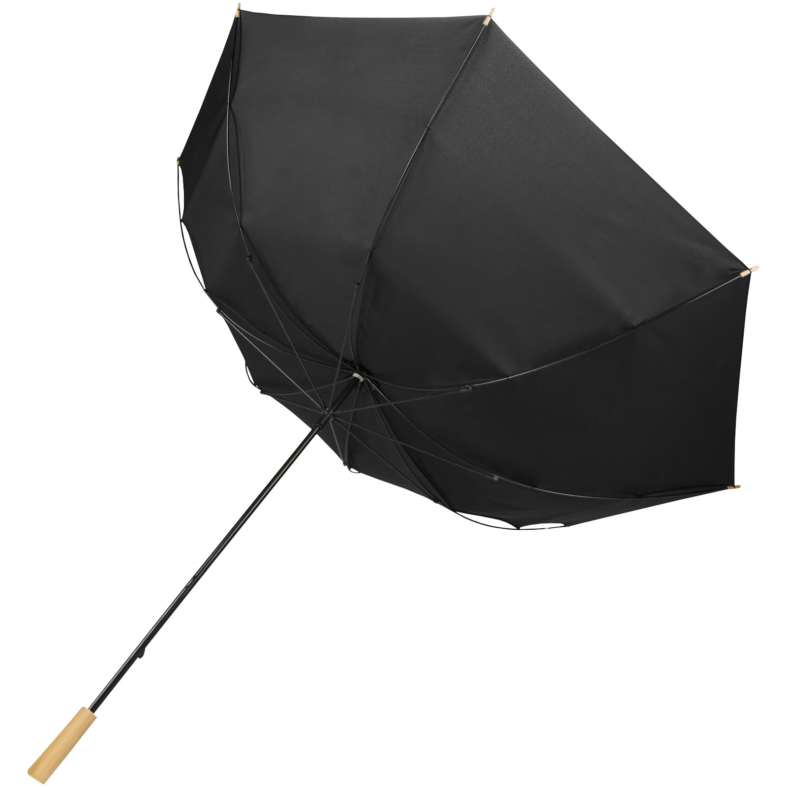 Romee 30'' windbeständiger Golfschirm aus recyceltem PET schwarz