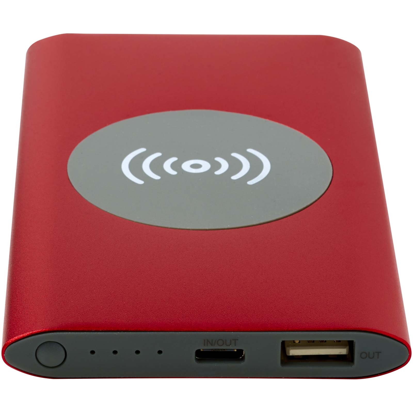 Juice 4000 mAh Typ-C kabellose Powerbank aus recyceltem Aluminium rot