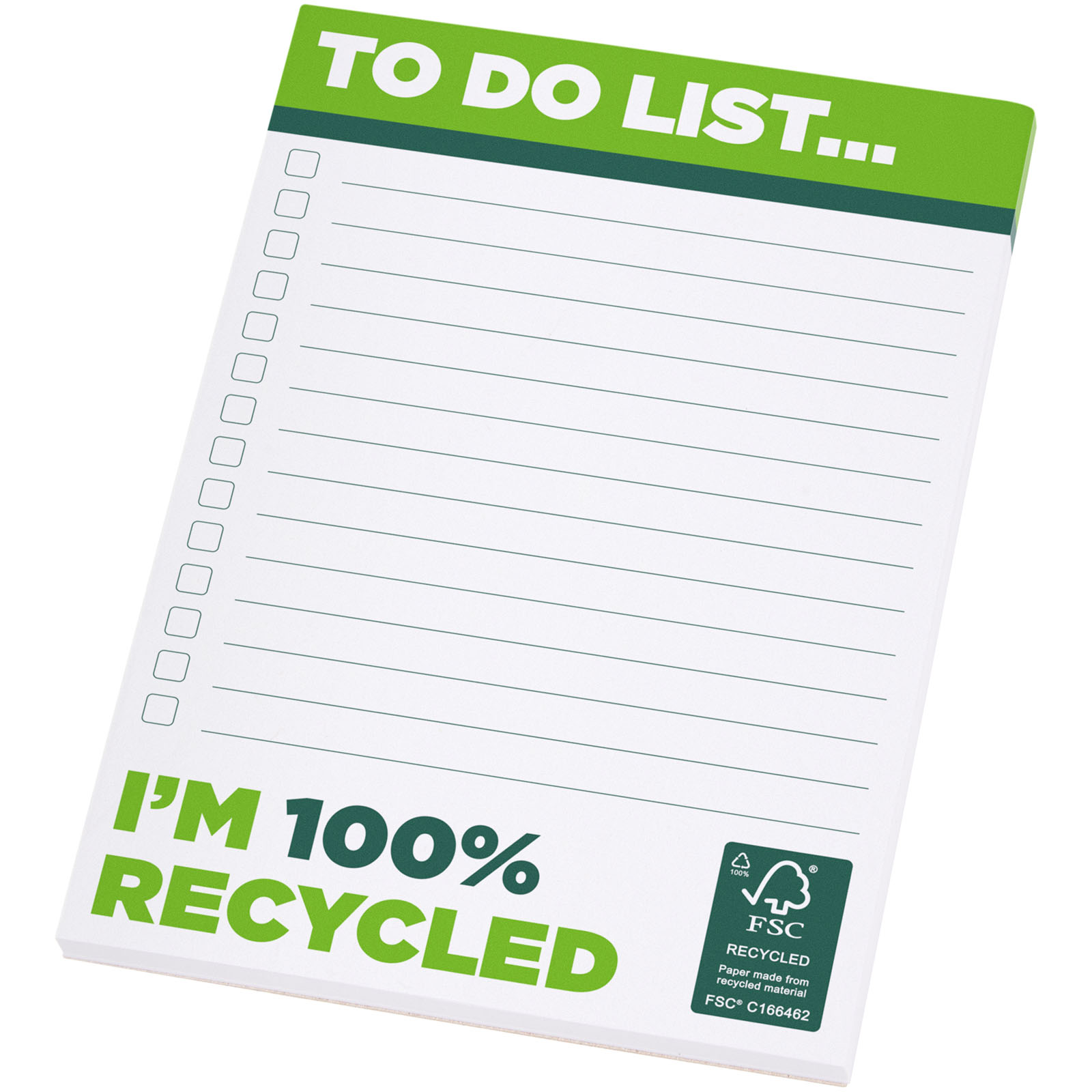 Desk-Mate® A6 recycelter Notizblock weiss