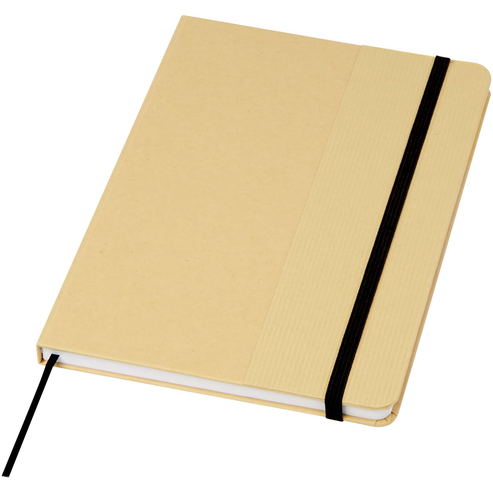 Nelida A5 Hardcover Notizbuch aus recyceltem Karton schwarz