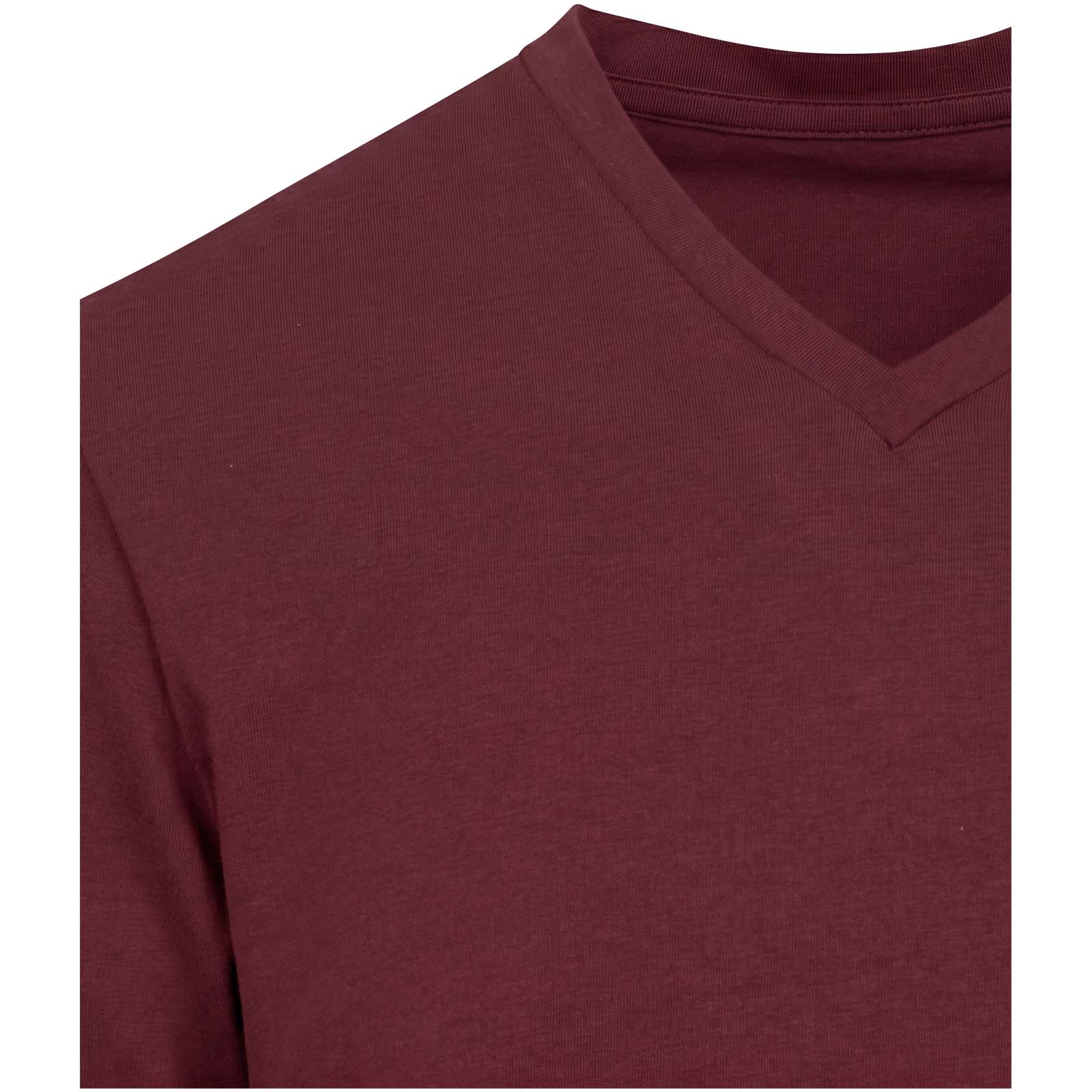 Balfour 200 g/m² Kurzärmeliges T-Shirt V-Ausschnitt Bio Baumwolle (OCS), unisex Tiefes Burgunderrot