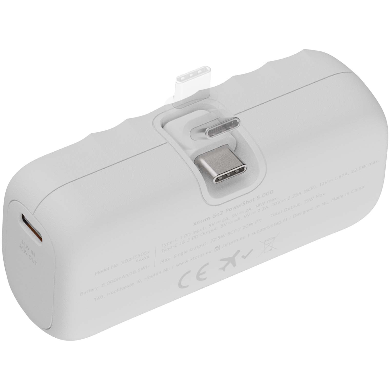 Xtorm Go2 20 W, 5000 mAh Powerbank weiss