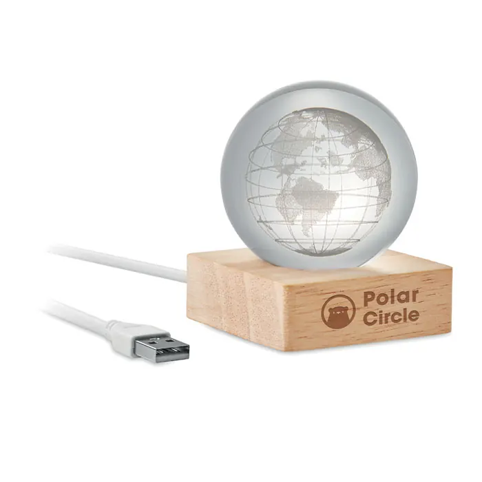 LED-Glaskugel Globus