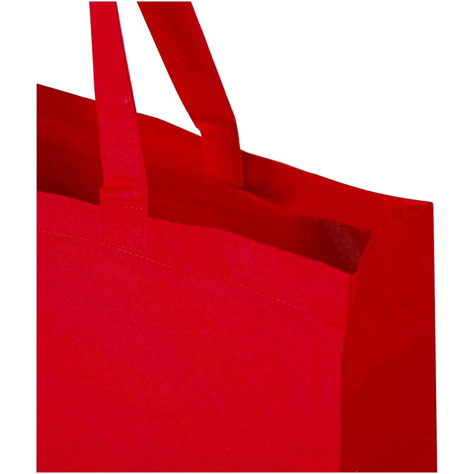 Odessa 220 g/m² Baumwoll Tragetasche aus GRS recycelter Baumwolle 40L rot