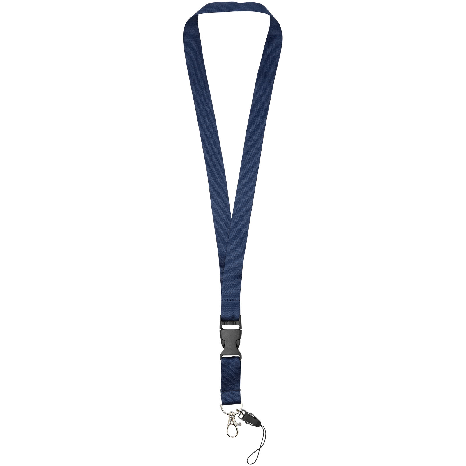 Sagan Lanyard mit abnehmbarer Schnalle und Handyband navy