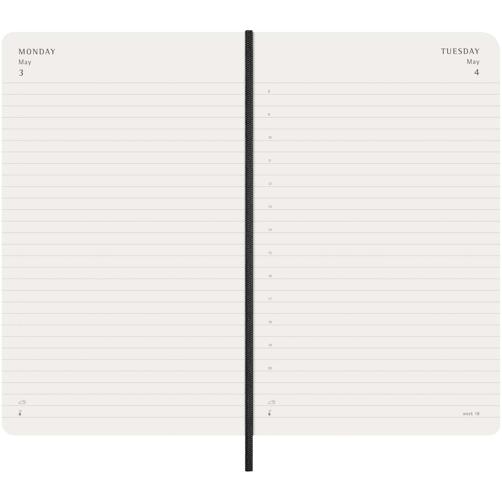 Moleskine Softcover 12 Monate Tageskalender schwarz