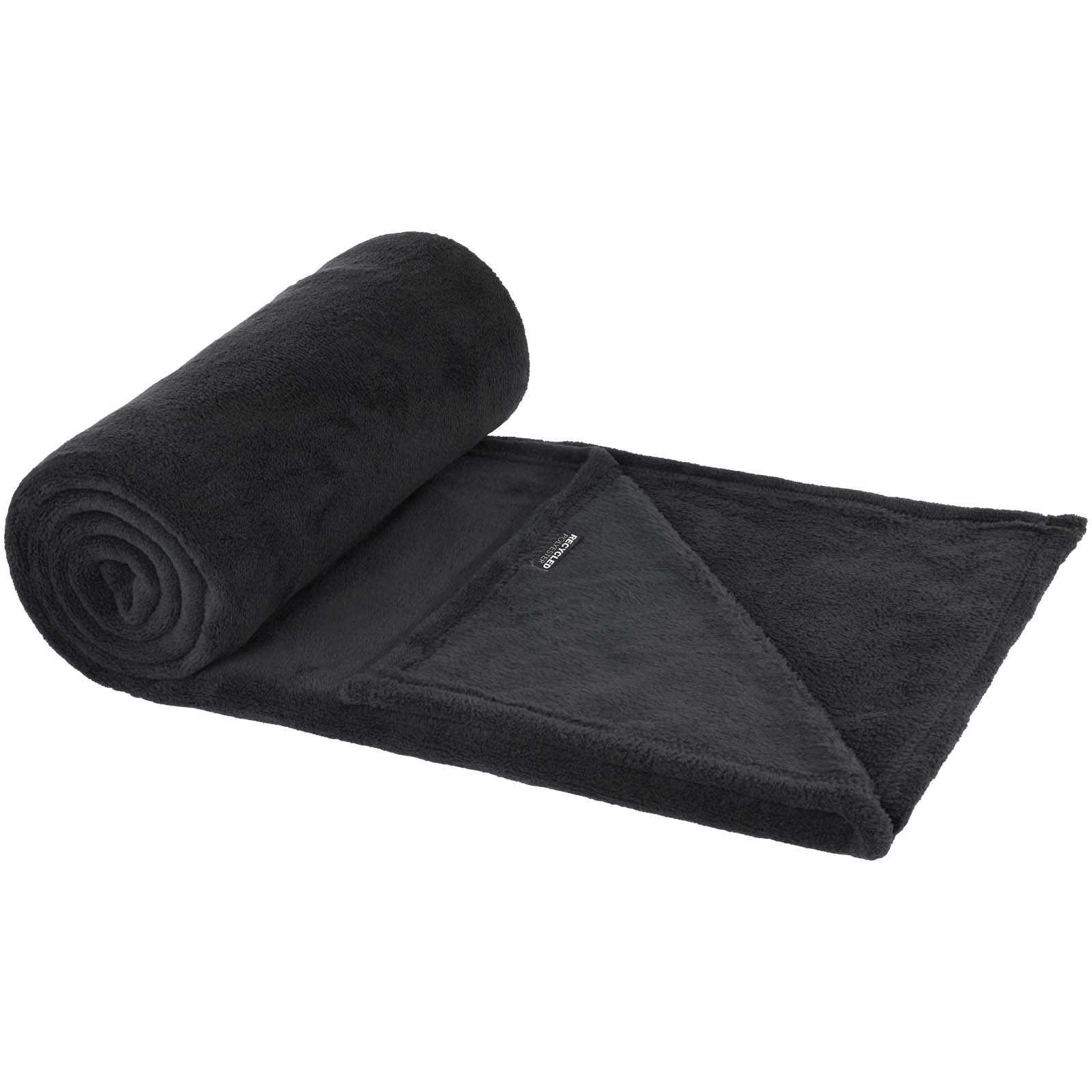 Lily GRS zertifizierte, RPET Decke aus Coral Fleece schwarz