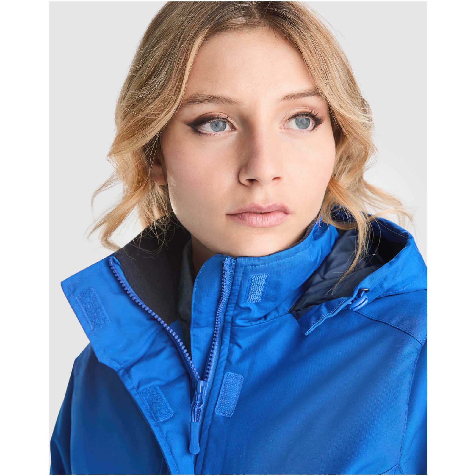 America wattierter Parka für Damen marineblau