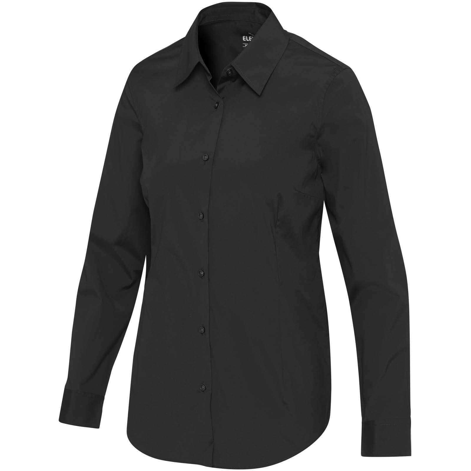 Carnelian 133 g/m² Popeline Bluse schwarz