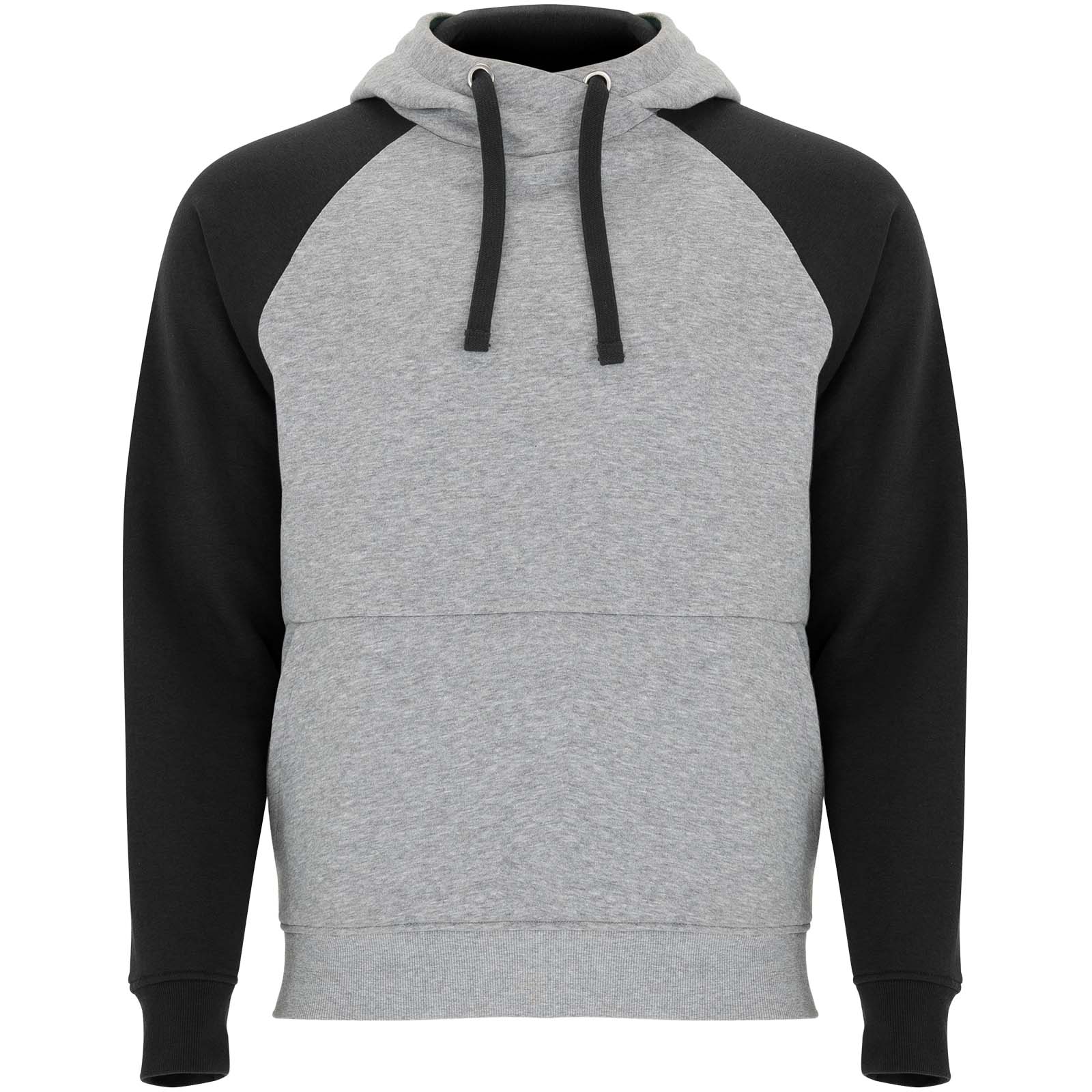 Badet 280 g/m² zweifarbiger Kapuzenpullover Unisex heather grau, schwarz