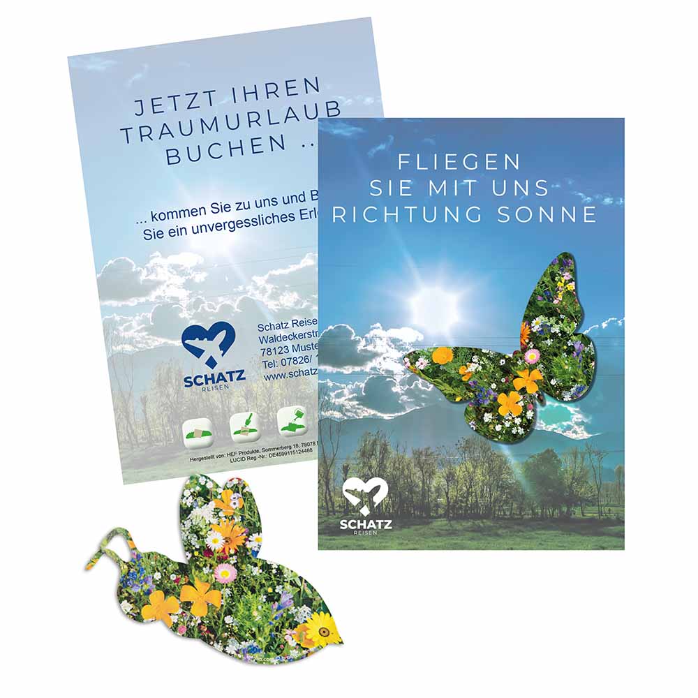 Samenpapier auf A6-Karte