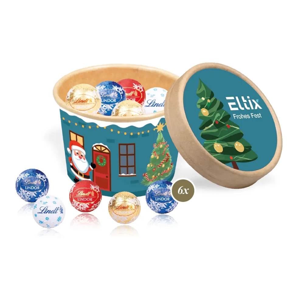 Christmas Paperbox mit Lindt Minis