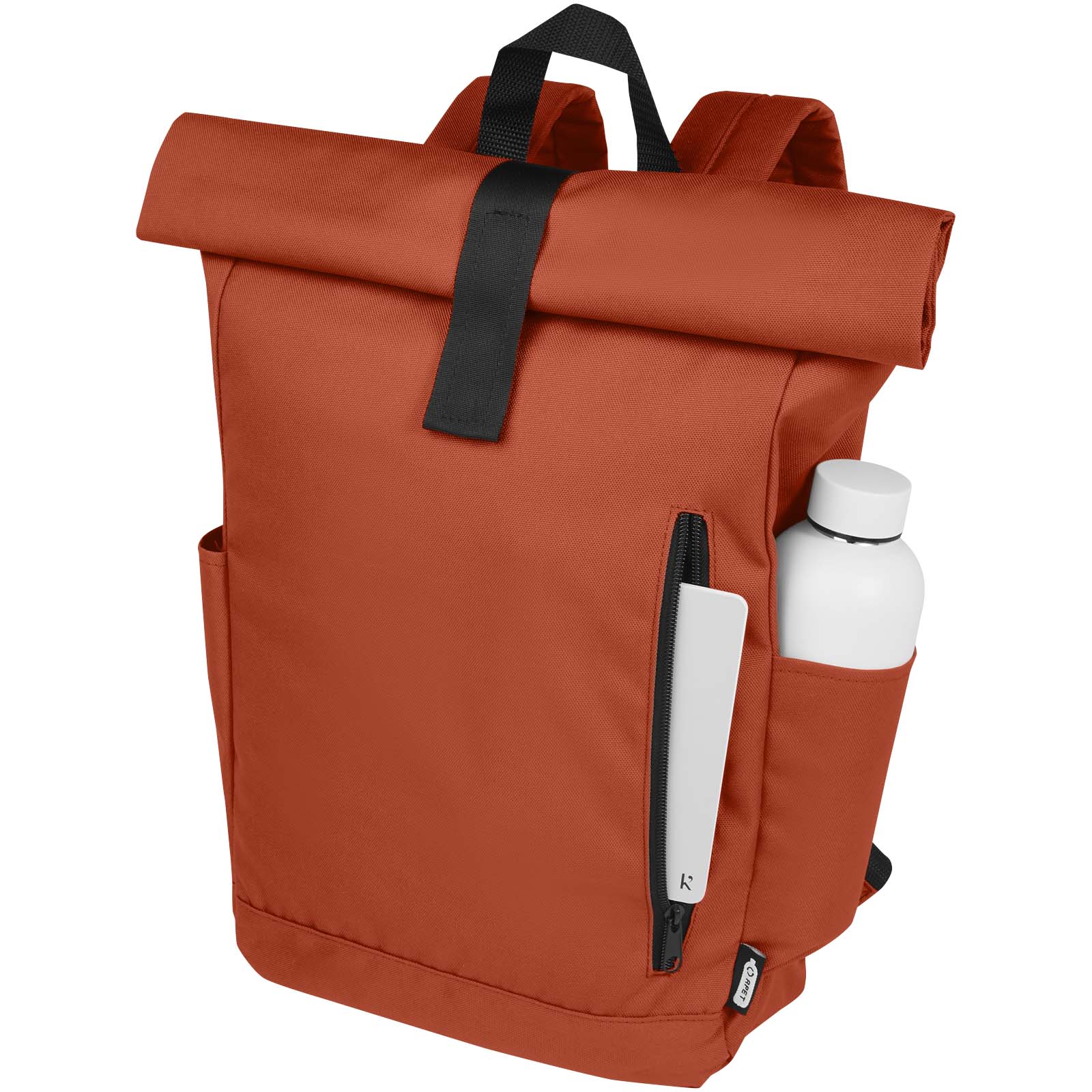 Byron 15,6" GRS RPET Roll-Top Rucksack 18 L ziegelstein