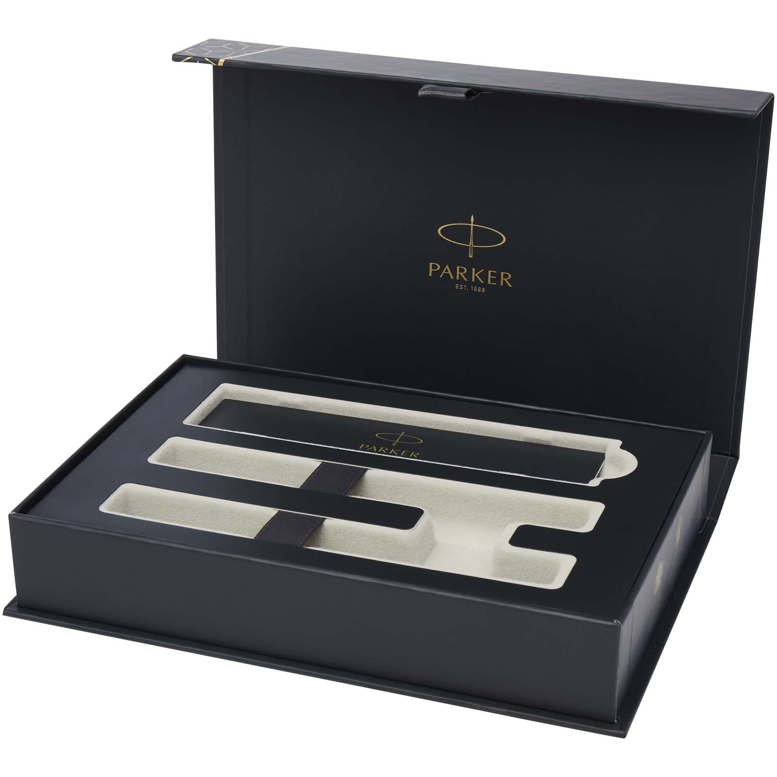 Parker IM Essentials Rollerball und Kugelschreiber Set – silber schwarz