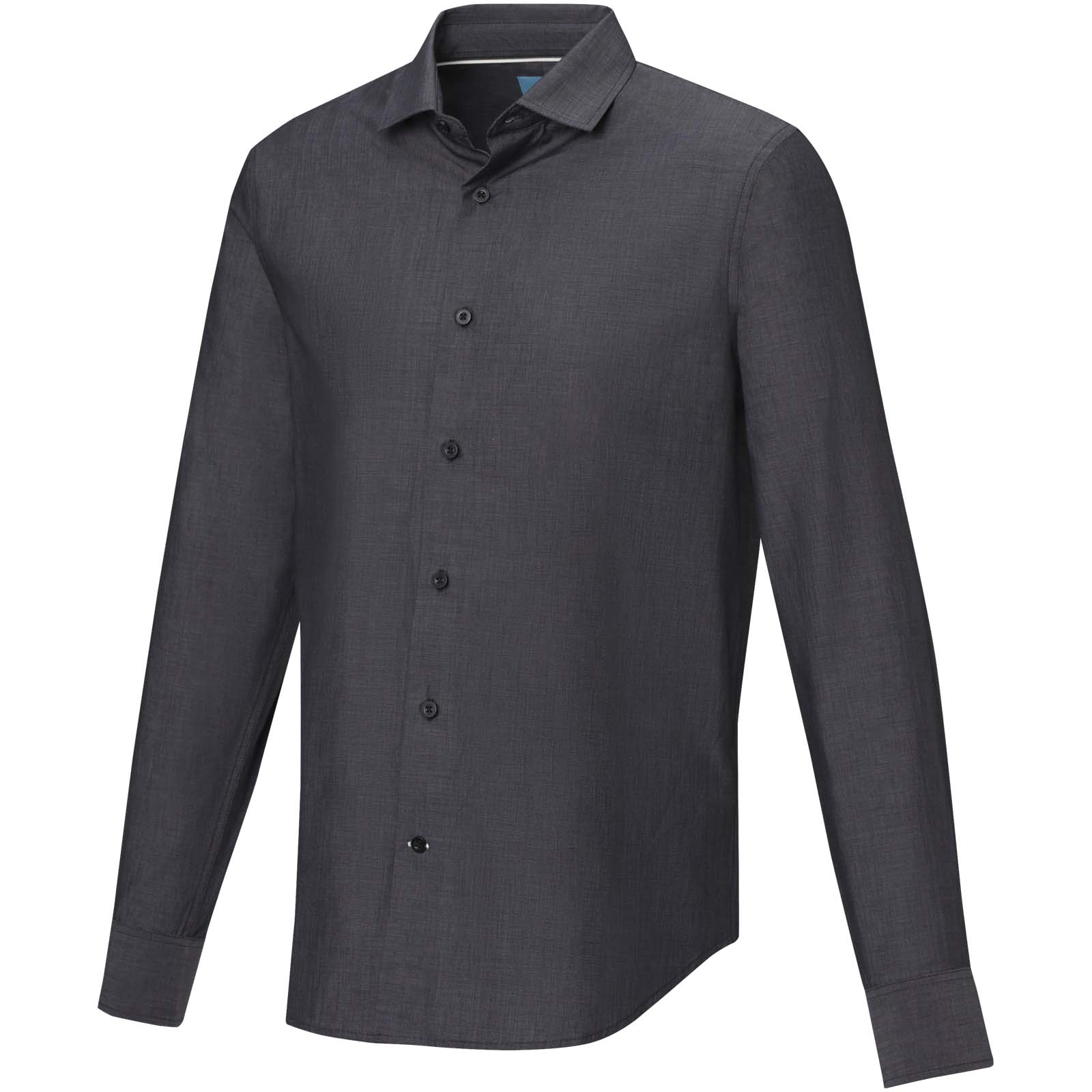 Cuprite Langarm Shirt aus Bio-Baumwolle für Herren schwarz