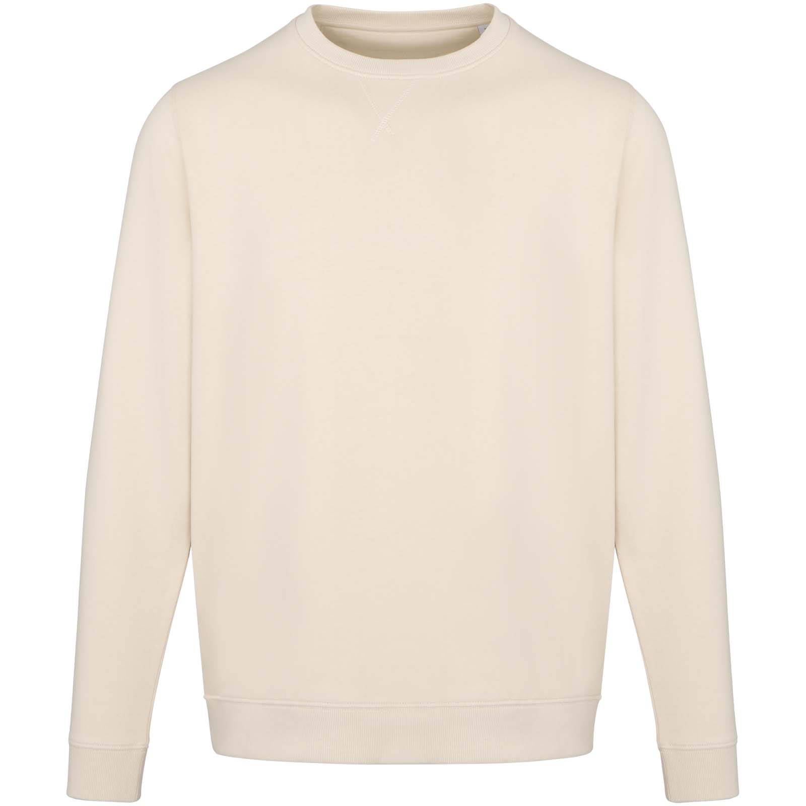 Jasper 280 g/m² Pullover mit Rundhalsausschnitt aus recycelter Bio Baumwolle (OCS), unisex sandstone