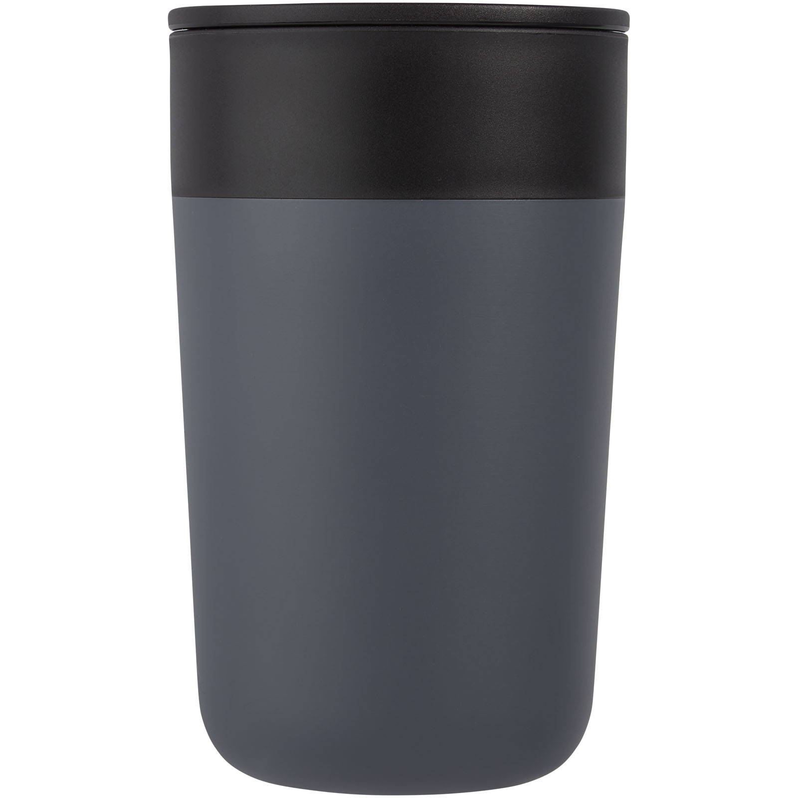 Nordia 400 ml doppelwandiger Becher aus Recyclingmaterial grau