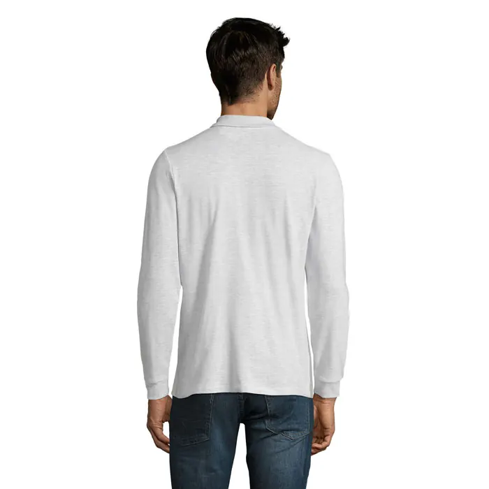 Herren-Langarm-Poloshirt 180 g Perfect
