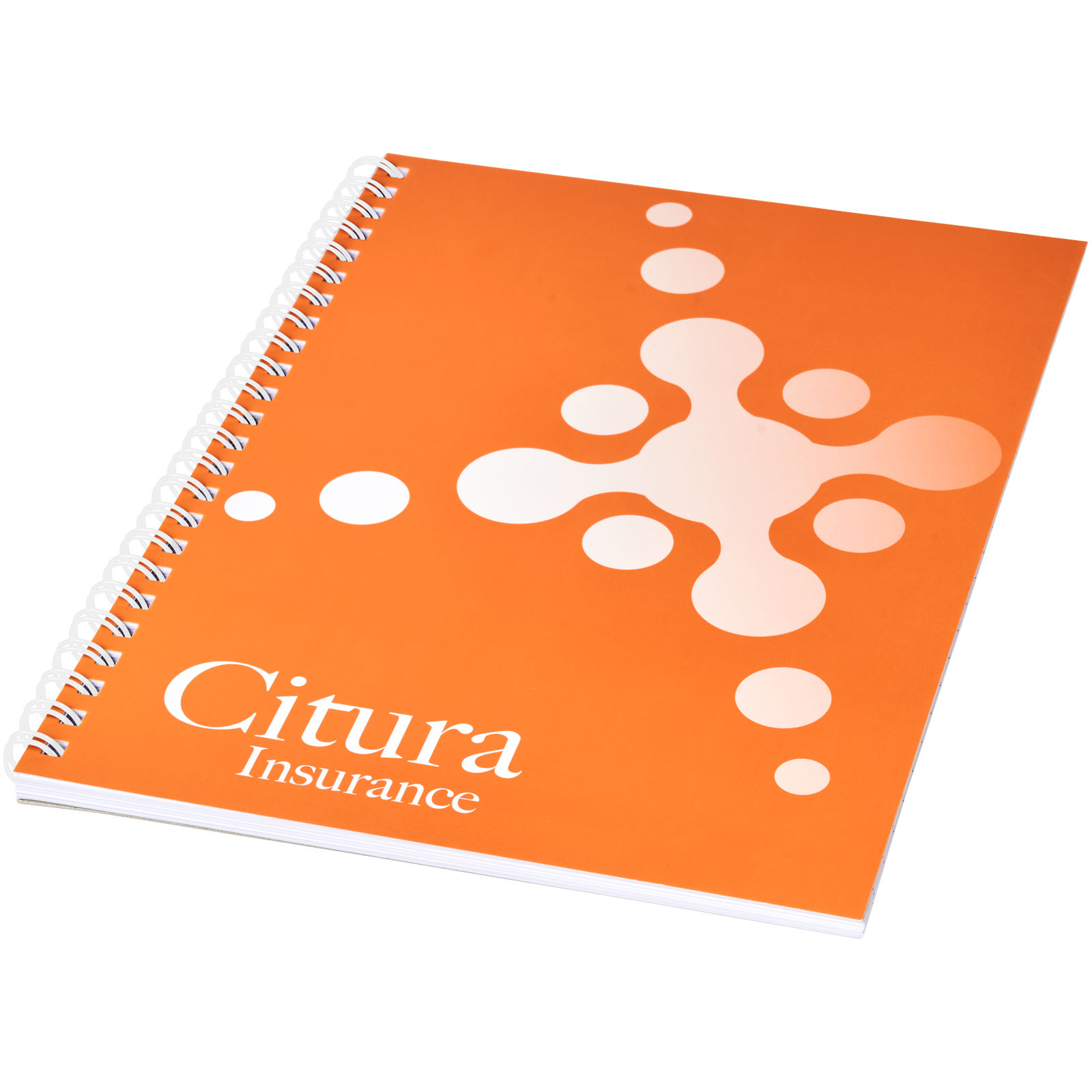 Desk-Mate® A5 Notizbuch mit Kunststoff Cover und Spiralbindung weiss