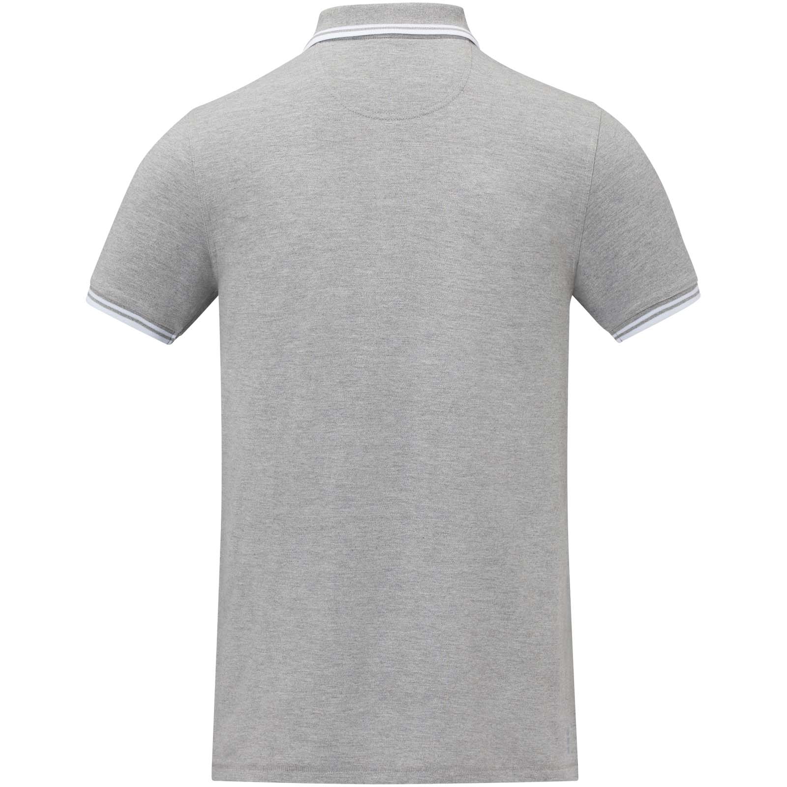Amarago 200 g/m² Polo mit abgesetztem Rand für Herren heather grau