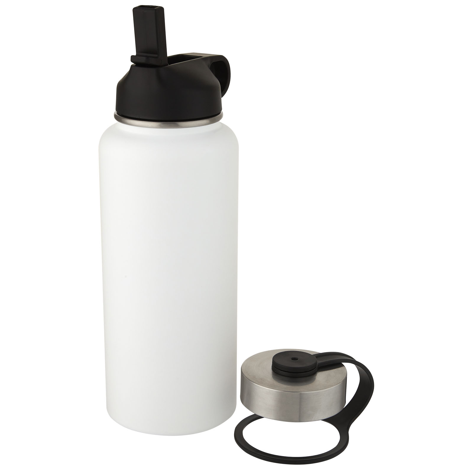 Supra 1 l Kupfer-Vakuum Isolierflasche mit 2 Deckeln weiss