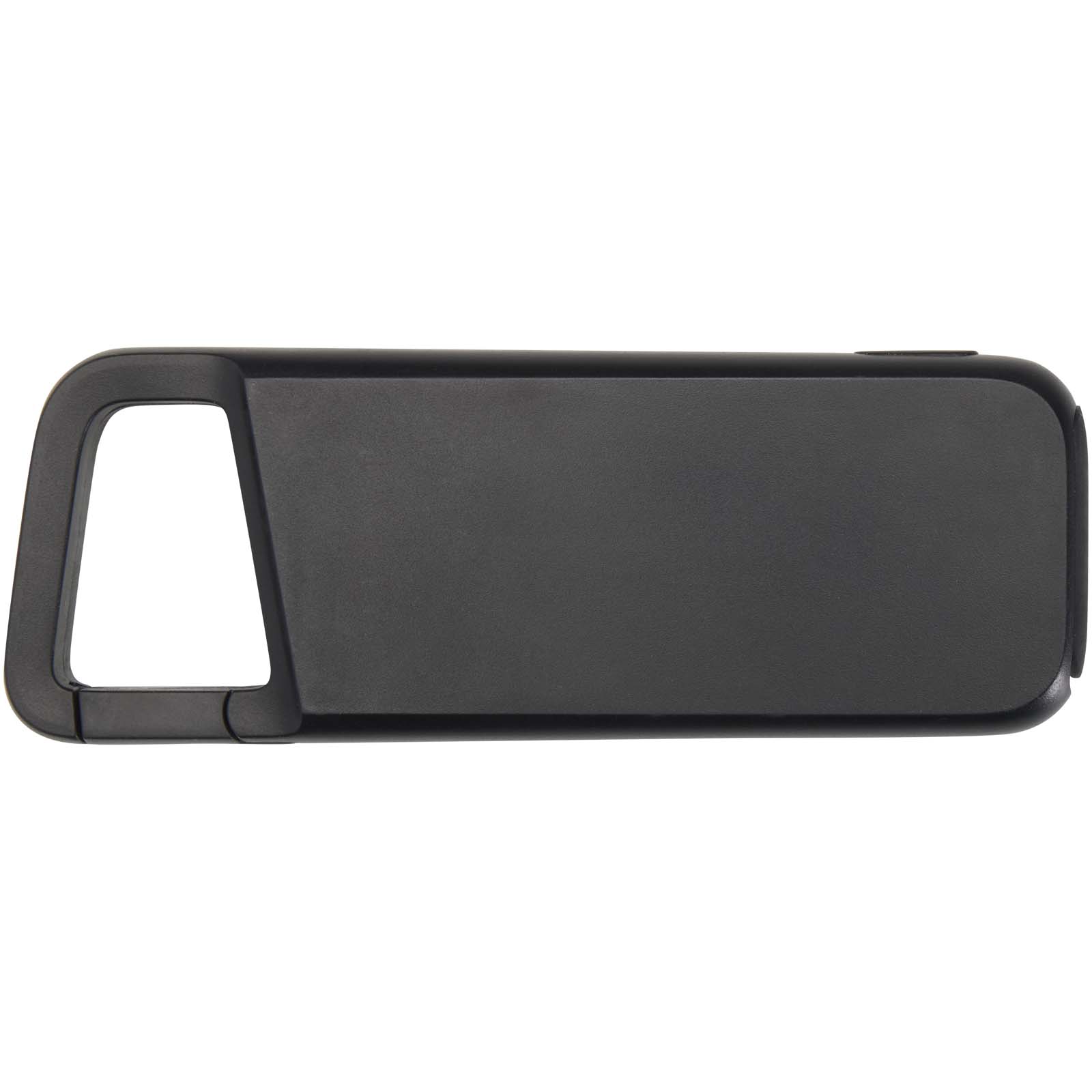 Alkes 12 W 5.000 mAh wasserfeste Powerbank aus recyceltem Kunststoff mit Karabinerhaken schwarz