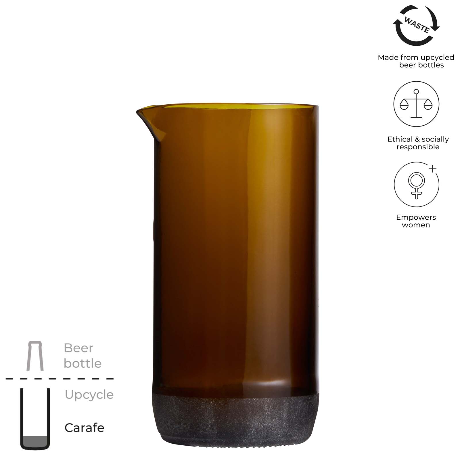 Originalhome 430 ml Wasserkaraffe braun