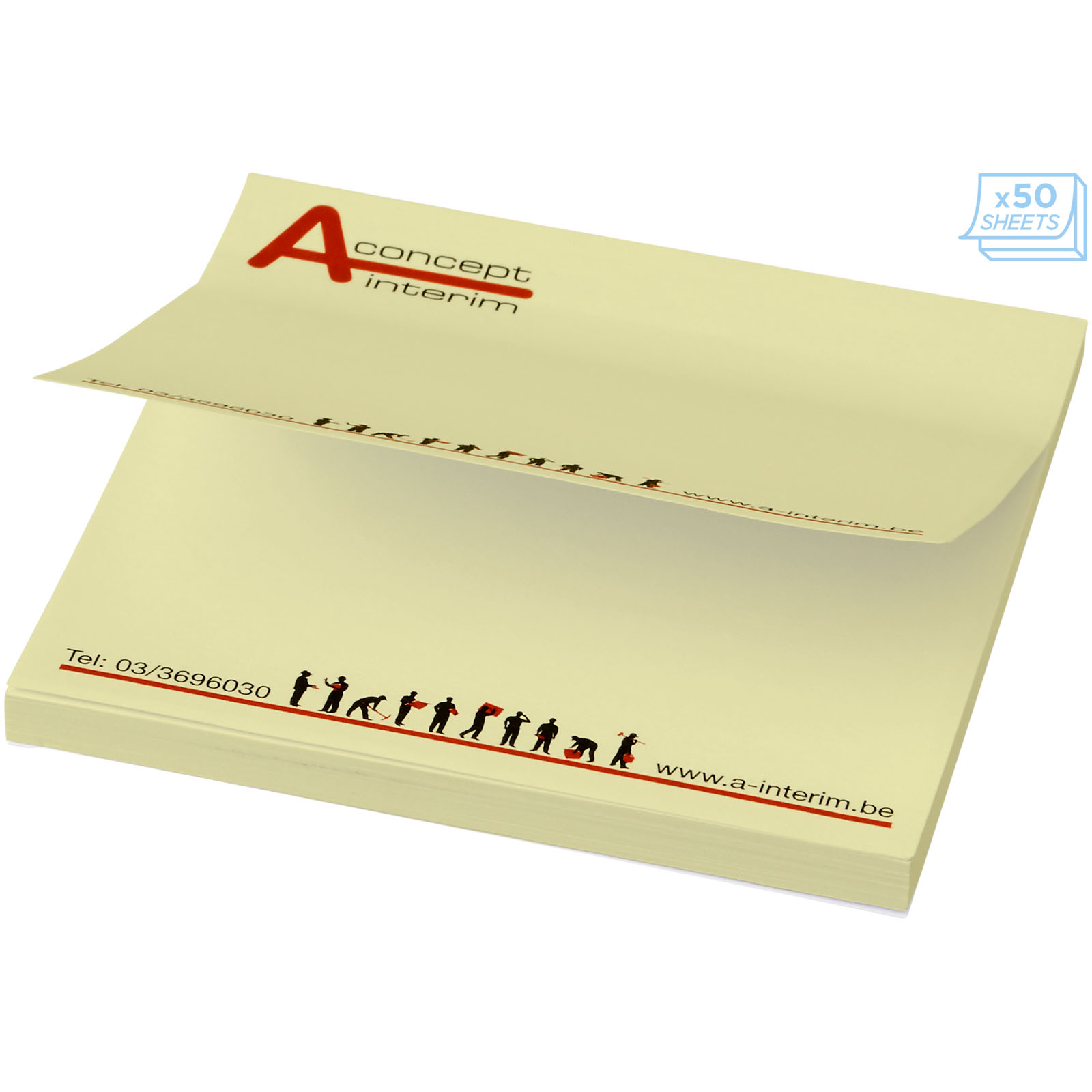 Sticky-Mate® Haftnotizen 75x75 mm hellgelb