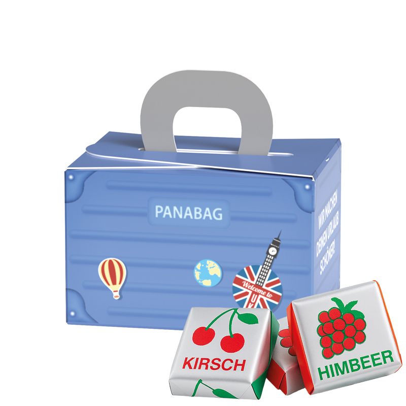 Geschenkbox Mini Koffer, Lindt LINDOR Milchkugeln